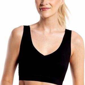 Women's BLK wirefree full coverage seamless bra with embedded pad XXL Black/0002